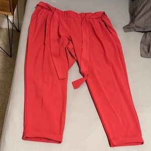 torrid Red Paperbag Waist Tie Trousers